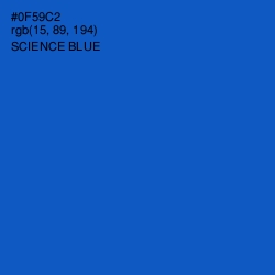 #0F59C2 - Science Blue Color Image